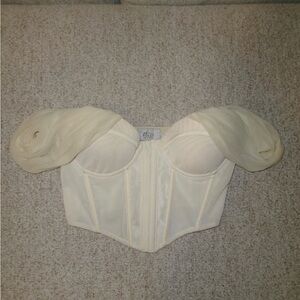 Oh Polly Cream Crop Top